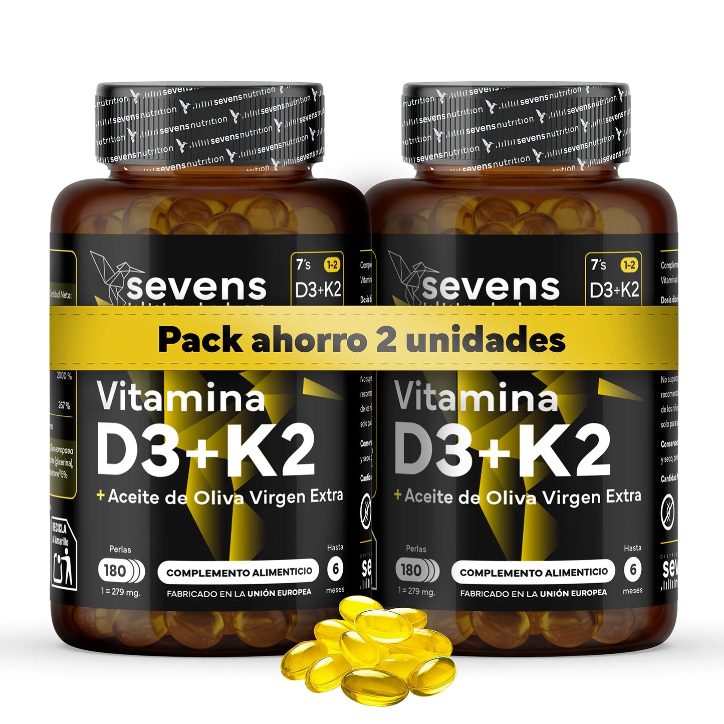 Vitamina D3+K2 1000UI 60 cápsulas - Nation Fitness