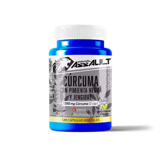 Bote de cúrcuma con piperina 90 cápsulas Nation Fitness