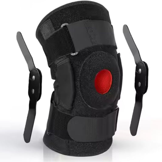 Par de rodilleras deportivas de neopreno negro con compresion para gimnasio